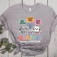Reading Beats Everything Teacher Rock Paper Scissors Women's Heather T-Shirt Athletic Heather Reading Beats Everything Teacher Rock Paper Scissors Women's Heather T-Shirt Athletic Heather