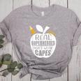 Real Superheroes Wear No Capes Teacher Design Teach Women's Heather T-Shirt Athletic Heather Real Superheroes Wear No Capes Teacher Design Teach Women's Heather T-Shirt Athletic Heather