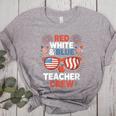Red & Blue Teacher Crew Shirt 4th Of July Sunglasses Women's Heather T-Shirt Athletic Heather Red & Blue Teacher Crew Shirt 4th Of July Sunglasses Women's Heather T-Shirt Athletic Heather