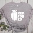 Red For Ed Teacher Support Public Education For Men Women Kids Women's Heather T-Shirt Athletic Heather