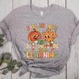 Retro Fall In Love With Learning Autumn Pumpkin Teacher Kids Women's Heather T-Shirt Athletic Heather