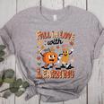 Retro Fall In Love With Learning Autumn Pumpkin Teacher Kids Women's Heather T-Shirt Athletic Heather Retro Fall In Love With Learning Autumn Pumpkin Teacher Kids Women's Heather T-Shirt Athletic Heather