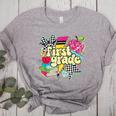 Retro First Grade Teacher Disco Ball Coquette Back To School Women's Heather T-Shirt Athletic Heather
