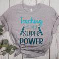 Retro Groovy Teaching Is My Super Power Teacher's Present Men Women Women's Heather T-Shirt Athletic Heather