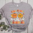 Retro Pumpkin Fall In Love With Learning Autumn Teacher Women's Heather T-Shirt Athletic Heather