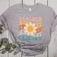 Retro Teacher Daisy Colorful Elementary School Teacher Women's Heather T-Shirt Athletic Heather