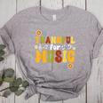 Retro Thankful For Music Floral Music Teacher Thanksgiving Men Women Women's Heather T-Shirt Athletic Heather Retro Thankful For Music Floral Music Teacher Thanksgiving Men Women Women's Heather T-Shirt Athletic Heather