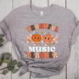 Retro Thankful Music Teacher Pumpkin Fall Thanksgiving Women's Heather T-Shirt Athletic Heather Retro Thankful Music Teacher Pumpkin Fall Thanksgiving Women's Heather T-Shirt Athletic Heather