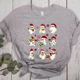 Santa Ghost Reading Books Christmas Library Teacher Women's Heather T-Shirt Athletic Heather Santa Ghost Reading Books Christmas Library Teacher Women's Heather T-Shirt Athletic Heather