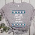 Santas Favorite Band Teacher Christmas Women's Heather T-Shirt Athletic Heather Santas Favorite Band Teacher Christmas Women's Heather T-Shirt Athletic Heather
