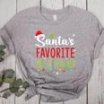 Santa's Favorite Pre-K Teacher Christmas Santa Hat Lights For Men Women Kids Women's Heather T-Shirt Athletic Heather