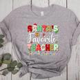 Santas Favorite Teacher Christmas Matching Xmas Men Women Women's Heather T-Shirt Athletic Heather
