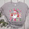 Santa's Favorite Teacher Groovy Christmas Teacher Boys Girls Women's Heather T-Shirt Athletic Heather Santa's Favorite Teacher Groovy Christmas Teacher Boys Girls Women's Heather T-Shirt Athletic Heather