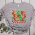 Santas Favorite Teacher Retro Groovy Christmas Xmas Women Women's Heather T-Shirt Athletic Heather Santas Favorite Teacher Retro Groovy Christmas Xmas Women Women's Heather T-Shirt Athletic Heather