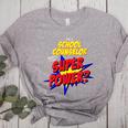 School Counselor Teacher Superhero Superpower Comic Book Women's Heather T-Shirt Athletic Heather School Counselor Teacher Superhero Superpower Comic Book Women's Heather T-Shirt Athletic Heather