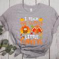 School Thankful I Teach The Cutest Little Turkeys Thanksgiving Teacher Women's Heather T-Shirt Athletic Heather