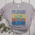 Science It's Like Magic But Real Science Teacher Geek Nerd Women's Heather T-Shirt Athletic Heather