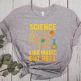 Science Like Magic But Real Nerdy Teacher Women's Heather T-Shirt Athletic Heather