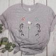 Science Teacher Dancing Skeleton Halloween Chemist Scientist Women's Heather T-Shirt Athletic Heather