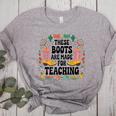 These Boots Are Made Teaching Western Cowboy Teacher Women's Heather T-Shirt Athletic Heather These Boots Are Made Teaching Western Cowboy Teacher Women's Heather T-Shirt Athletic Heather