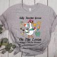 Silly Teacher Goose On The Loose School Out Summer Women Men Women's Heather T-Shirt Athletic Heather Silly Teacher Goose On The Loose School Out Summer Women Men Women's Heather T-Shirt Athletic Heather