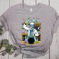 Skeleton Mad Scientist Halloween Costume Science Teacher Women's Heather T-Shirt Athletic Heather