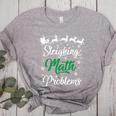 Sleighing Math Problem Xmas In Math Teacher Christmas Men Women Women's Heather T-Shirt Athletic Heather