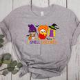 I Smell Children Witch Teacher Halloween Trick Or Teach Women's Heather T-Shirt Athletic Heather