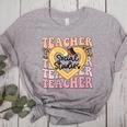 Social Studies Teacher Pencil Heart Leopard Back To School Women's Heather T-Shirt Athletic Heather Social Studies Teacher Pencil Heart Leopard Back To School Women's Heather T-Shirt Athletic Heather