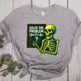 Solve The Problem Skeleton Teacher Halloween Math Six Seven Women's Heather T-Shirt Athletic Heather Solve The Problem Skeleton Teacher Halloween Math Six Seven Women's Heather T-Shirt Athletic Heather