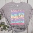Sped Caffeinate Advocate Laminate Educate Teacher Women's Heather T-Shirt Athletic Heather Sped Caffeinate Advocate Laminate Educate Teacher Women's Heather T-Shirt Athletic Heather