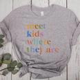 SPED Teacher SLP Meet Kids Where They Are Special Education Women's Heather T-Shirt Athletic Heather SPED Teacher SLP Meet Kids Where They Are Special Education Women's Heather T-Shirt Athletic Heather