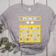 Spelling Bee Halloween Teachers Bee Spelling Competition Women's Heather T-Shirt Athletic Heather