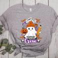 Spooky Para Crew Ghost Halloween Paraprofessional Teacher Women's Heather T-Shirt Athletic Heather