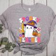 Spooky Teacher Ghost Pencil Teach Halloween Teacher Women's Heather T-Shirt Athletic Heather