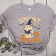 Spooky Teacher Halloween Cute Ghost Pumpkin Reading Women Women's Heather T-Shirt Athletic Heather