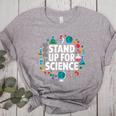 Stand Up For Science STEM Advocacy Pro Scientific Teacher Women's Heather T-Shirt Athletic Heather