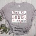 Stomp Out Bullying Back To School Education Teacher Women's Heather T-Shirt Athletic Heather