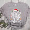 Stop Saying 6-7 Teacher 67 Christmas Meme Six Seven Women's Heather T-Shirt Athletic Heather