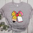 Student Teacher Coquette Bow Pencil Back To School First Day Women's Heather T-Shirt Athletic Heather Student Teacher Coquette Bow Pencil Back To School First Day Women's Heather T-Shirt Athletic Heather