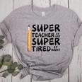 Super Teacher By Day Super Tired By Night Back To School Women's Heather T-Shirt Athletic Heather Super Teacher By Day Super Tired By Night Back To School Women's Heather T-Shirt Athletic Heather
