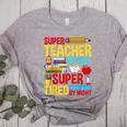 Super Teacher By Day Super Tired By Night Superhero Teacher Women's Heather T-Shirt Athletic Heather Super Teacher By Day Super Tired By Night Superhero Teacher Women's Heather T-Shirt Athletic Heather