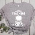 Support Teachers Support Kids Teacher Red For Ed 2019 Women's Heather T-Shirt Athletic Heather