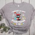 I Survived 100 Days Of School Teacher Kids Cat Lover Women's Heather T-Shirt Athletic Heather I Survived 100 Days Of School Teacher Kids Cat Lover Women's Heather T-Shirt Athletic Heather