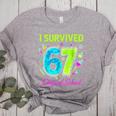 I Survived 67 Days Of School 67 Meme Science Teacher Women's Heather T-Shirt Athletic Heather I Survived 67 Days Of School 67 Meme Science Teacher Women's Heather T-Shirt Athletic Heather