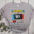 I Survived 67 Days Of School 67 Teacher Squad Matching Women's Heather T-Shirt Athletic Heather
