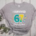 I Survived 67 Days Of School Teachers Students Meme Women's Heather T-Shirt Athletic Heather I Survived 67 Days Of School Teachers Students Meme Women's Heather T-Shirt Athletic Heather