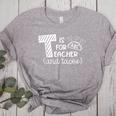 T Is For Teacher And Tacos For Teacher & Tacos Lovers Men Women Girls Kids Women's Heather T-Shirt Athletic Heather