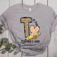 T Is For Teacher’s Aide Back To First Day Of School Leopard Men Women Girls Kids Women's Heather T-Shirt Athletic Heather T Is For Teacher’s Aide Back To First Day Of School Leopard Men Women Girls Kids Women's Heather T-Shirt Athletic Heather