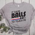 It Takes Balls To Teach PE Gym Teacher Women's Heather T-Shirt Athletic Heather It Takes Balls To Teach PE Gym Teacher Women's Heather T-Shirt Athletic Heather